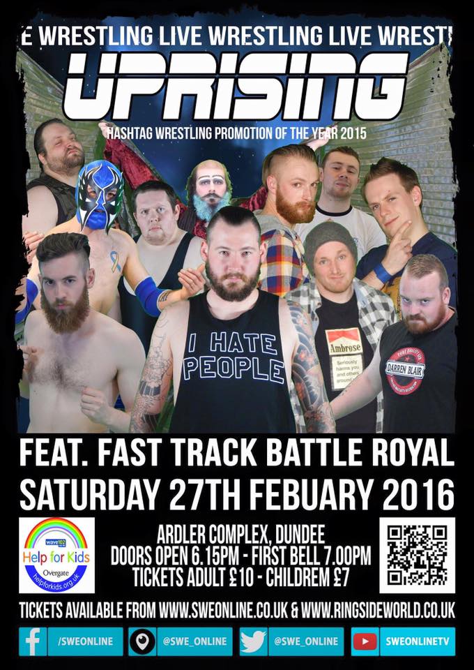 Full Results: Scottish Wrestling Entertainment ‘Uprising’ February 2016